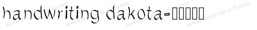 handwriting dakota字体转换